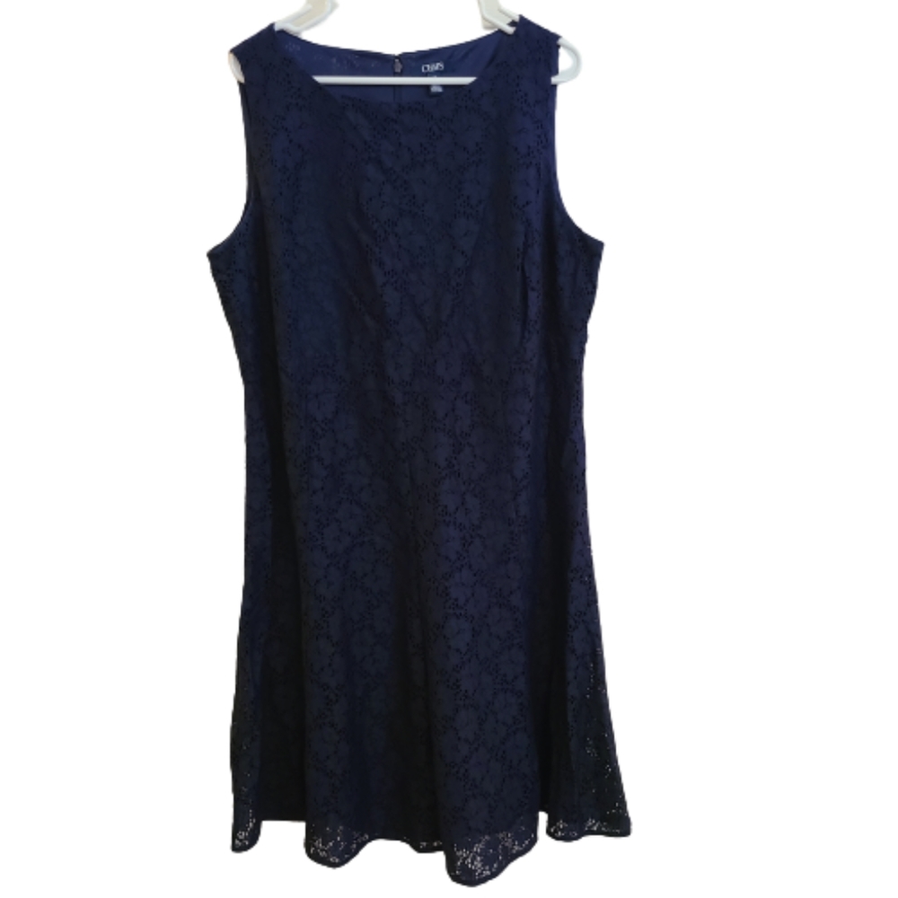 Chaps Classic Soho Lace Overlay Dress